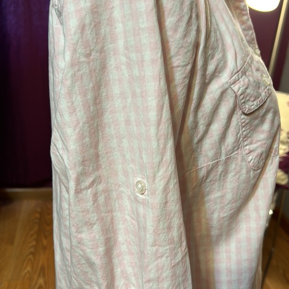 Pink gingham check blouse, sz M, C&B - Picture 5 of 7